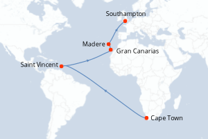 Itinéraire : Europe du Nord & Atlantique NE