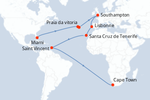 Itinéraire : Europe du Nord & Atlantique NE