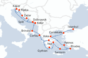 Itinéraire : Méditerranée & mers adjacentes