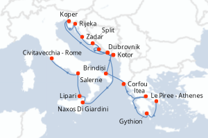 Itinéraire : Méditerranée & mers adjacentes