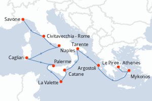 Itinéraire : Méditerranée & mers adjacentes