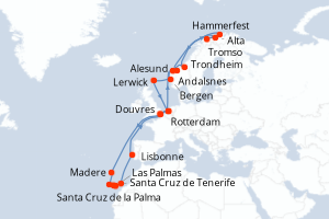 Itinéraire : Europe du Nord & Atlantique NE