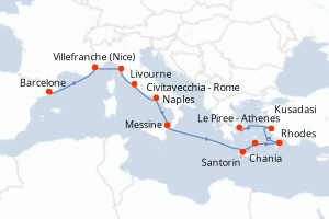 Itinéraire : Méditerranée & mers adjacentes