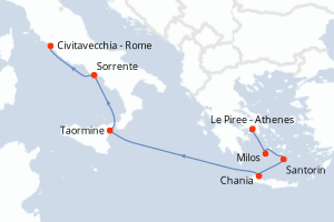 Itinéraire : Méditerranée & mers adjacentes