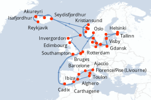 Itinéraire : Europe du Nord & Atlantique NE
