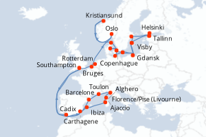 Itinéraire : Europe du Nord & Atlantique NE