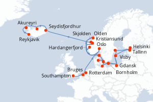 Itinéraire : Europe du Nord & Atlantique NE