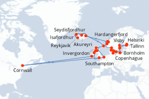 Itinéraire : Europe du Nord & Atlantique NE