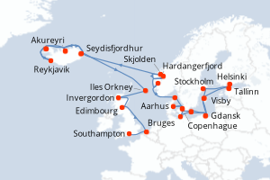 Itinéraire : Europe du Nord & Atlantique NE