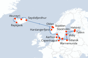 Itinéraire : Europe du Nord & Atlantique NE
