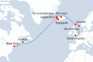 Itinéraire : Europe du Nord & Atlantique NE