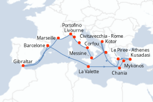 Itinéraire : Méditerranée & mers adjacentes