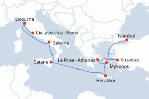 Itinéraire : Méditerranée & mers adjacentes