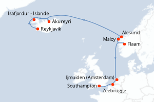 Itinéraire : Europe du Nord & Atlantique NE
