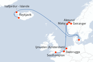 Itinéraire : Europe du Nord & Atlantique NE