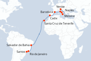 Itinéraire : Méditerranée & mers adjacentes