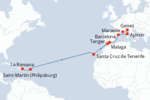 Itinéraire : Méditerranée & mers adjacentes