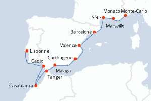 Itinéraire : Méditerranée & mers adjacentes