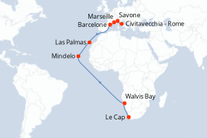 Itinéraire : Méditerranée & mers adjacentes