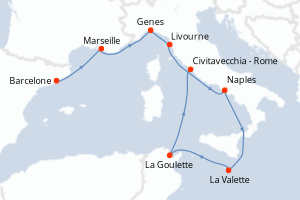 Itinéraire : Méditerranée & mers adjacentes