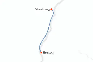 Carte de l’itinéraire du Victor Hugo · 3 jours / 2 nuits, Rhin · Main · Moselle