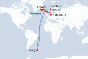 Itinéraire : Europe du Nord & Atlantique NE