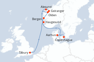 Itinéraire : Europe du Nord & Atlantique NE