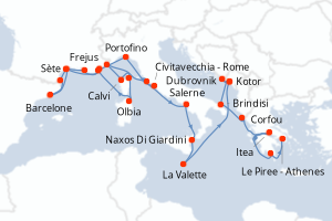 Itinéraire : Méditerranée & mers adjacentes