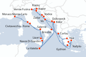 Itinéraire : Méditerranée & mers adjacentes