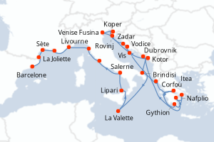 Itinéraire : Méditerranée & mers adjacentes