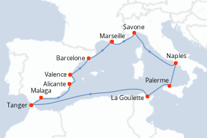 Itinéraire : Méditerranée & mers adjacentes