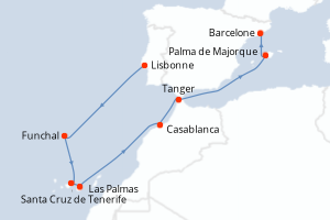 Itinéraire : Europe du Nord & Atlantique NE