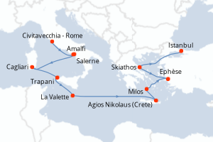 Itinéraire : Méditerranée & mers adjacentes