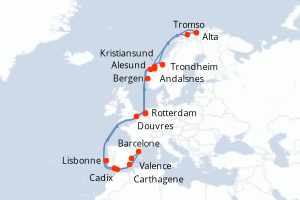 Itinéraire : Europe du Nord & Atlantique NE