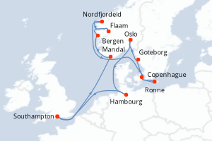 Itinéraire : Europe du Nord & Atlantique NE