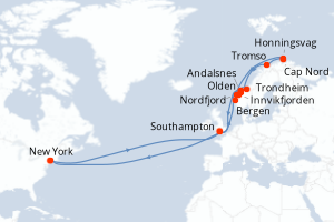 Itinéraire : Europe du Nord & Atlantique NE