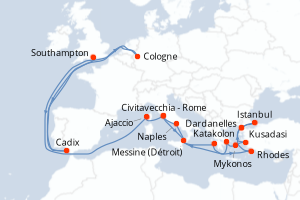 Itinéraire : Méditerranée & mers adjacentes