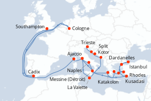 Itinéraire : Méditerranée & mers adjacentes