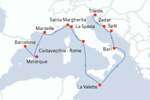 Itinéraire : Méditerranée & mers adjacentes
