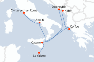 Itinéraire : Méditerranée & mers adjacentes