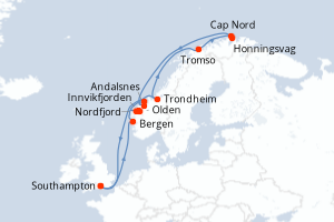 Itinéraire : Europe du Nord & Atlantique NE