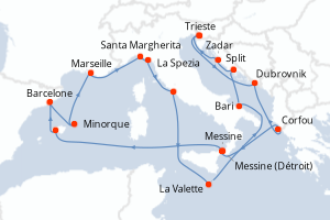 Itinéraire : Méditerranée & mers adjacentes