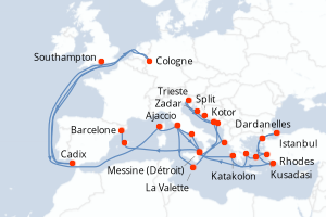 Itinéraire : Méditerranée & mers adjacentes