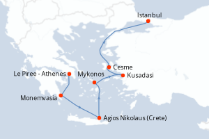Itinéraire : Méditerranée & mers adjacentes