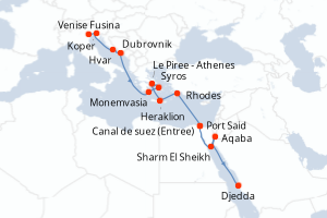 Itinéraire : Méditerranée & mers adjacentes