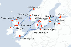 Itinéraire : Europe du Nord & Atlantique NE