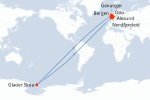 Itinéraire : Europe du Nord & Atlantique NE