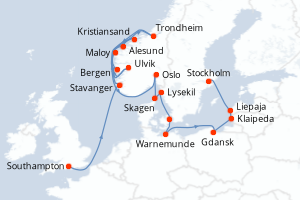 Itinéraire : Europe du Nord & Atlantique NE
