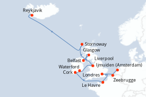 Itinéraire : Europe du Nord & Atlantique NE