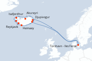 Itinéraire : Europe du Nord & Atlantique NE
